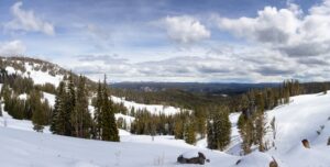 Snowy winter in the United States' Rocky Mountains