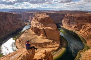 Famous horse shoe bend in Grand Canyon, USA